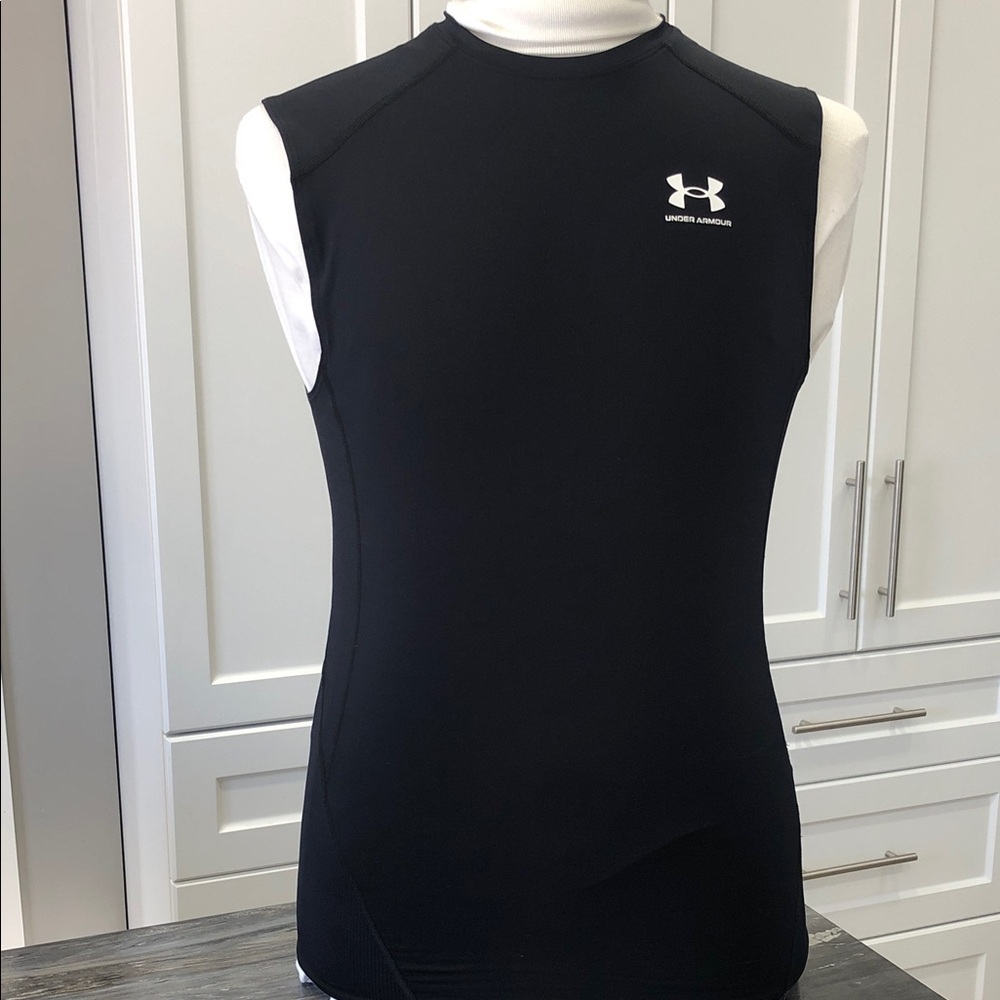 Under Armour HeatGear Sleeveless Compression Shirt – Men’s Large – Black – NWT